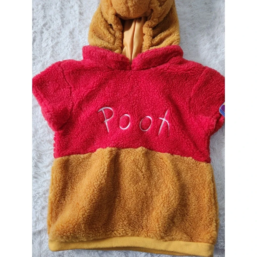 Vtg Halloween Costume  Disney Winnie the Pooh Pullover size 1-2 One piece W/Hood - Picture 2 of 7